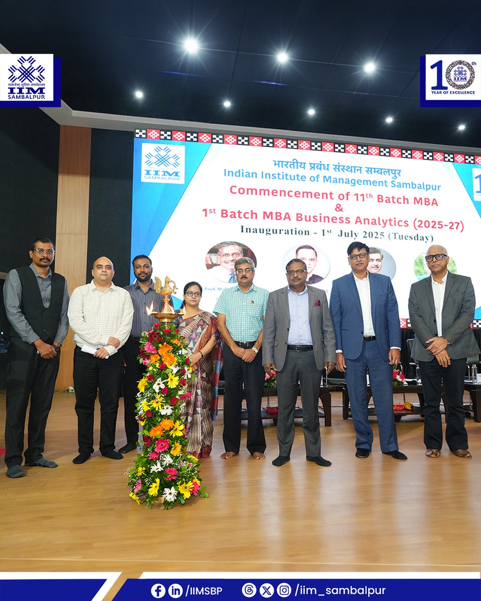 iim_sambalpur's tweet image. #IIMSambalpur welcomes the 11th Batch of its flagship MBA program & the inaugural cohort of the #MBA in #BusinessAnalytics
This year’s intake reflects our commitment to Innovation, Integrity & Inclusivity, with diverse backgrounds, strong gender balance & pan-India representation