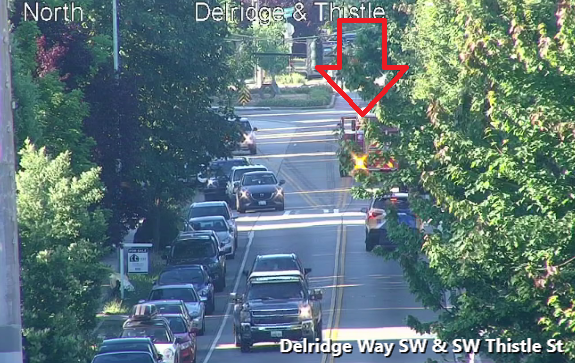 Зіткнення на Delridge Way SW в SW Trenton ST, що