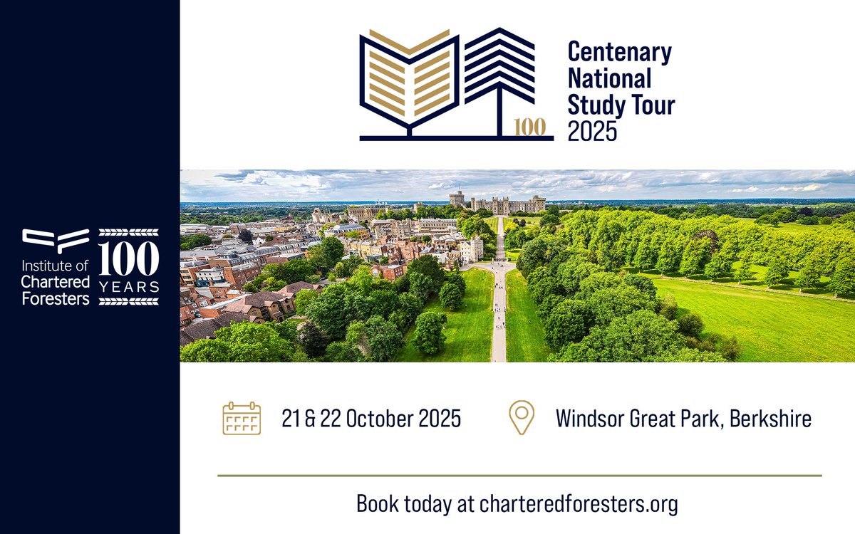 TheICF's tweet image. Bookings are now open for our Centenary National Study Tour at Windsor Great Park on 21 & 22 October 2025!
Explore ancient woodlands, silviculture, biodiversity, public access management and more 🌲
View the programme and secure a place today: charteredforesters.org/event/centenar…
#ICF100