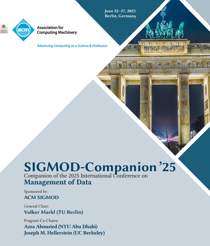 Happy to announce that the research paper “UDFBench: A Tool for Benchmarking UDF Queries on SQL Engines” by Y. Foufoulas, T. Palaiologou &amp; A. Simitsis  was successfully presented in the ACM SIGMOD/PODS International Conference on Management of Data, June 22-27, in Berlin.