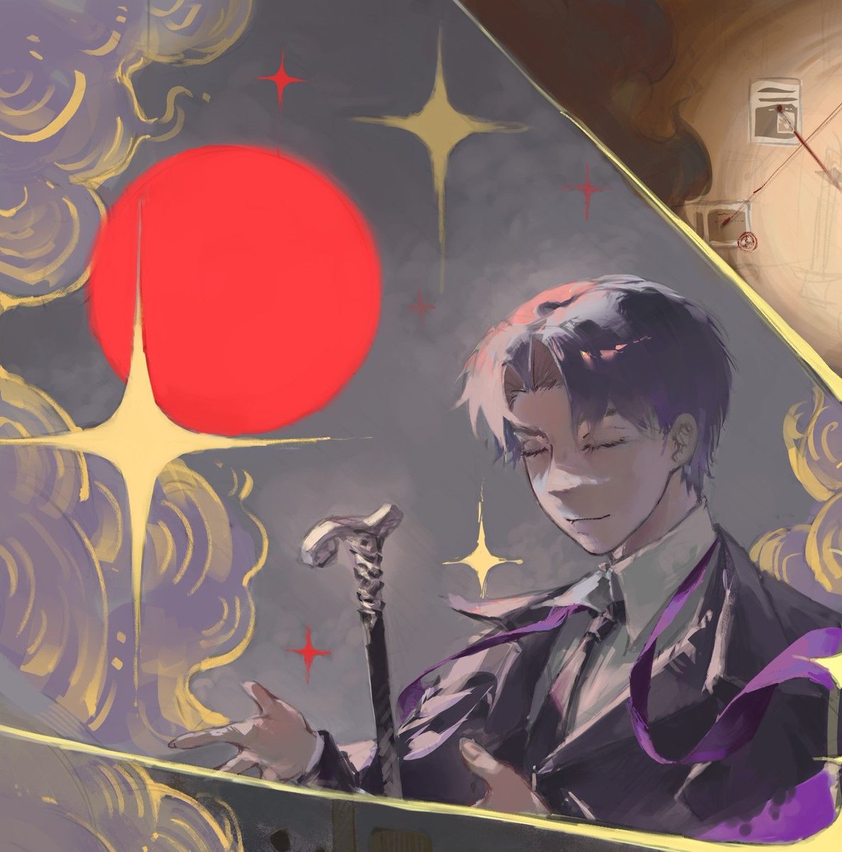 F14sh7ax's tweet image. Repost purple scarf boiii!
#LordOfTheMysteries #Lotm #诡秘之主 #KleinMoretti