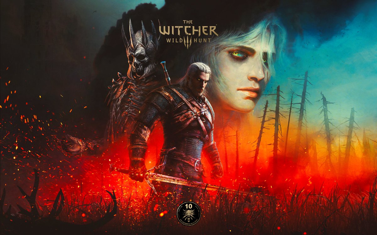 thewitcher's tweet image. 10 years of lelele
10 years of playing gwent
10 years of "looks like rain"
10 years of killing monsters
You can relive the key moments of The Witcher 3 with the set of anniversary wallpapers: thewitcher.com/witcher3
#10YearsofTheWitcher3