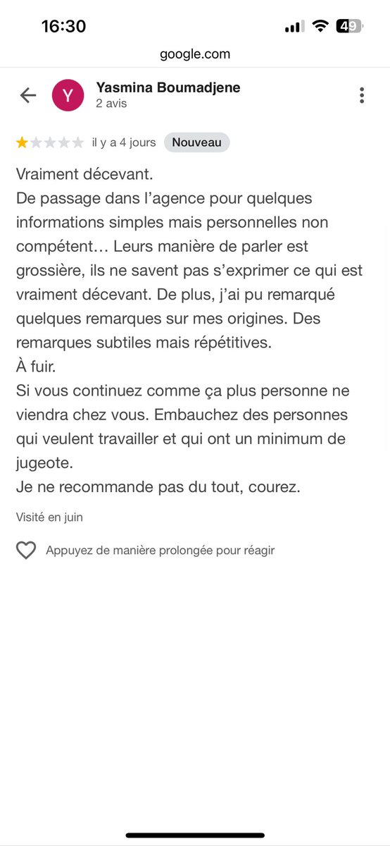 Une histoire en 2 temps. 
On avait 4.8/5 d’avis avant cette histoire. 
On condamne fermement les mots des 2 idiots d’Orpi Paris. On a rien à voir avec ces 2 énergumènes et on paie les pots cassés.
Nous, à Biarritz, on a rien fait. 
Que c’est triste.