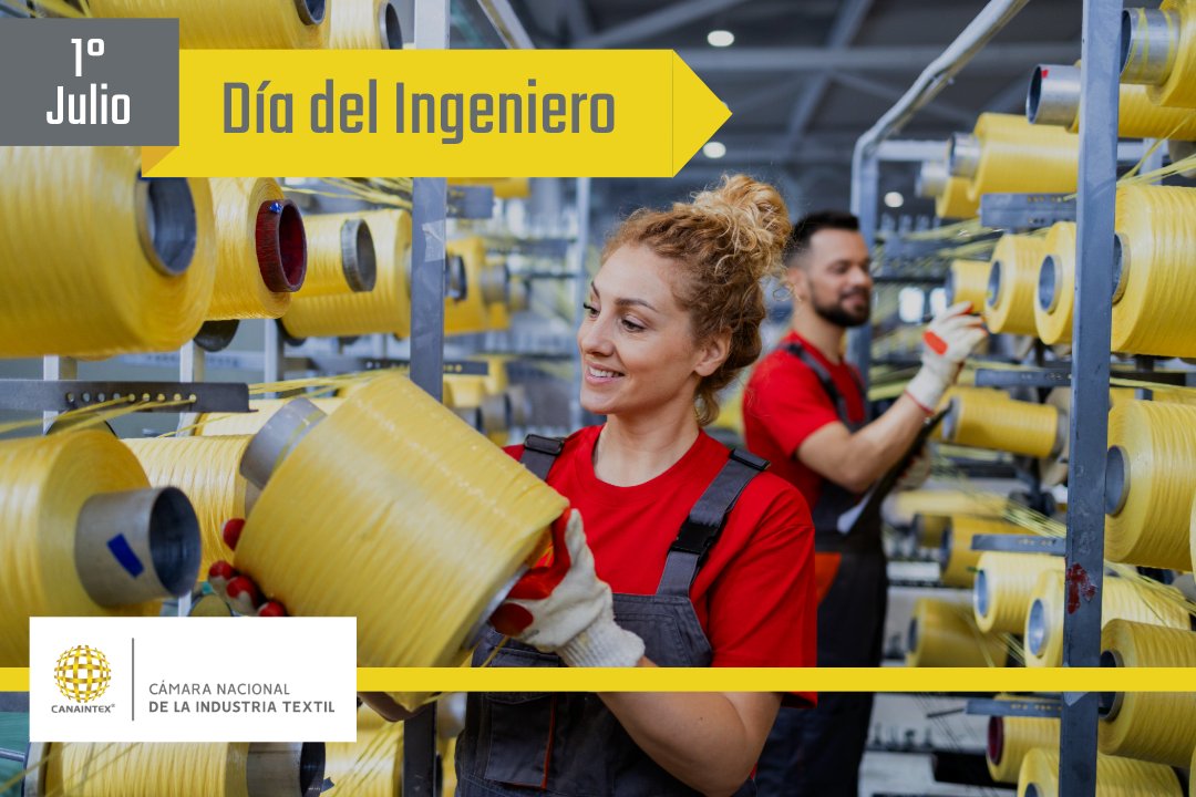 CANAINTEX OFICIAL (@canaintex_mx) on Twitter photo Hoy celebramos a quienes con su conocimiento, innovación y compromiso fortalecen el desarrollo de la #IndustriaTextil.
En el #DíadelIngeniero, reconocemos el trabajo de las y los profesionales que transforman desafíos en soluciones. 💡🧵⚙️ Hoy celebramos a quienes con su conocimiento, innovación y compromiso fortalecen el desarrollo de la #IndustriaTextil.
En el #DíadelIngeniero, reconocemos el trabajo de las y los profesionales que transforman desafíos en soluciones. 💡🧵⚙️