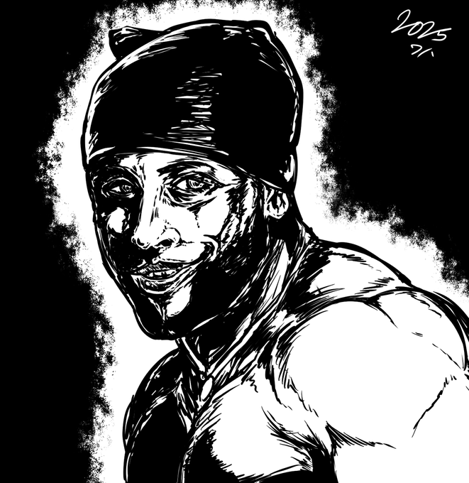 今日のらくがきシリーズ。44日目。必勝祈願の絵。

願い事をすると叶うらしい動画の人。 