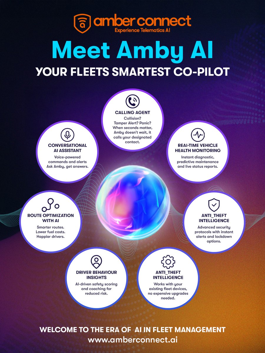 🚨🚛 Say hello to Amby AI — the game-changer your fleet didn’t know it needed!
This isn’t just tracking… it’s next-level, AI-powered control!
✅ Get voice-activated answers, safety coaching, and live insights — all in one system.