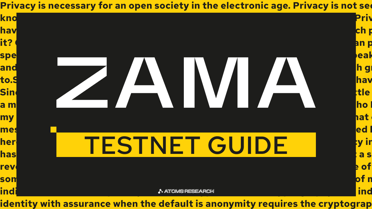 🟡 Zama Testnet is now live!

• Raised $130M
• $ZAMA token confirmed
• Cost: Free

Airdrop Guide 👇

About Zama:

<a href="/zama_fhe/">Zama</a> is a cryptography company dedicated to developing open-source homomorphic encryption tools for developers

Raised: $130M from Pantera Capital, Multicoin