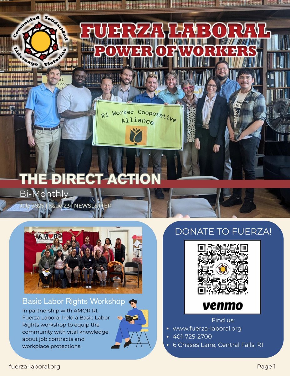 Fuerza_Laboral's tweet image. We’ve been busy—and we’ve got the receipts!
Our latest newsletter is full of highlights from the past few months plus some fun to keep you smiling. 😄
✨ Subscribe and join us by writing to info@fuerza-laboral.org OR in our website fuerza-laboral.org
