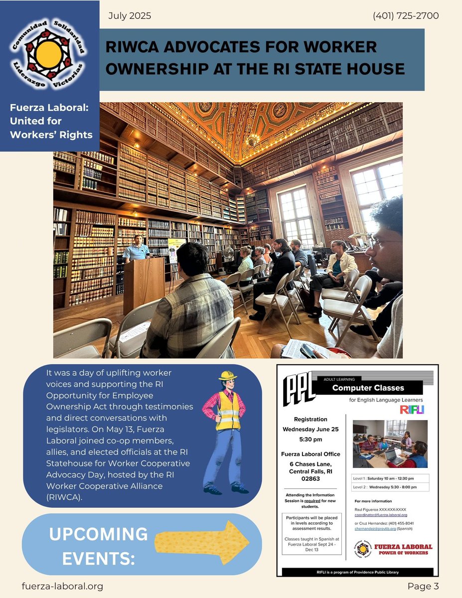 Fuerza_Laboral's tweet image. We’ve been busy—and we’ve got the receipts!
Our latest newsletter is full of highlights from the past few months plus some fun to keep you smiling. 😄
✨ Subscribe and join us by writing to info@fuerza-laboral.org OR in our website fuerza-laboral.org