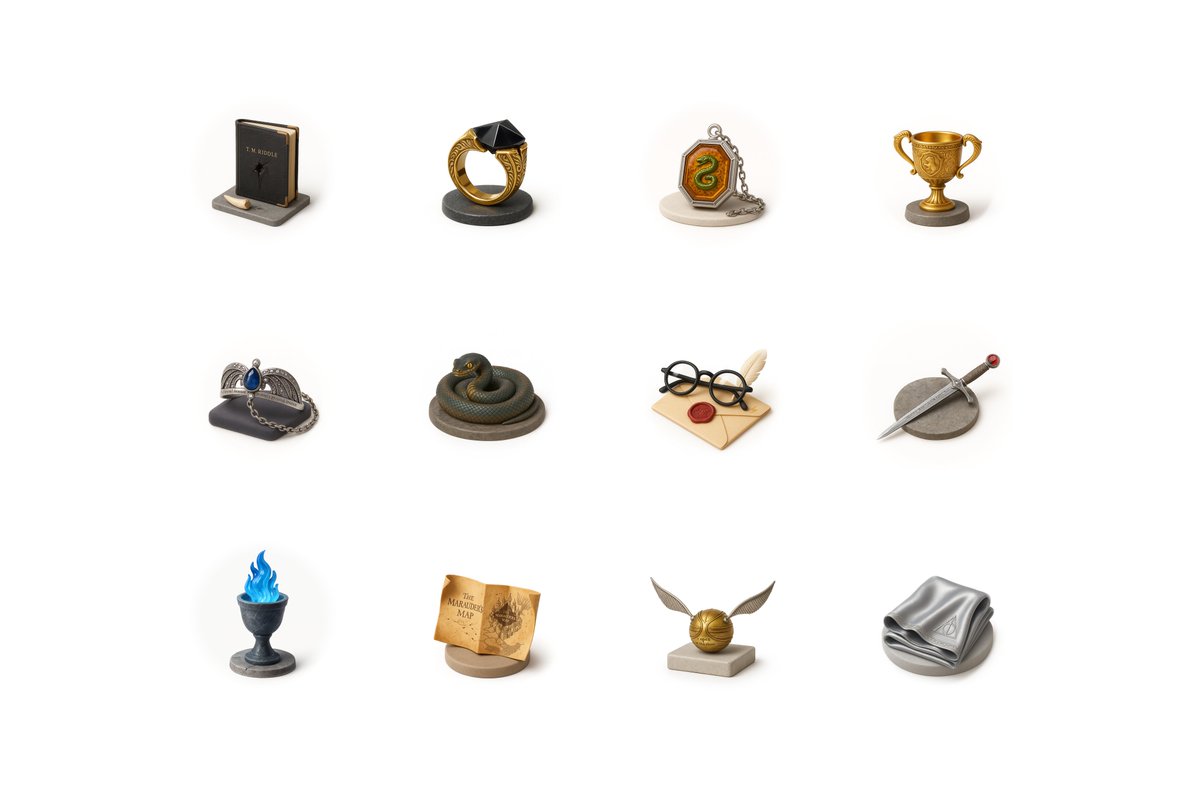 aerdna_c's tweet image. I grew up with Harry Potter.
So I decided to turn that nostalgia into icons ultra-detailed, miniature-style, full of story.
From the Golden Snitch to the Triwizard cup, each object was built to hold its own story, just like the originals.
Which one would you Accio first?