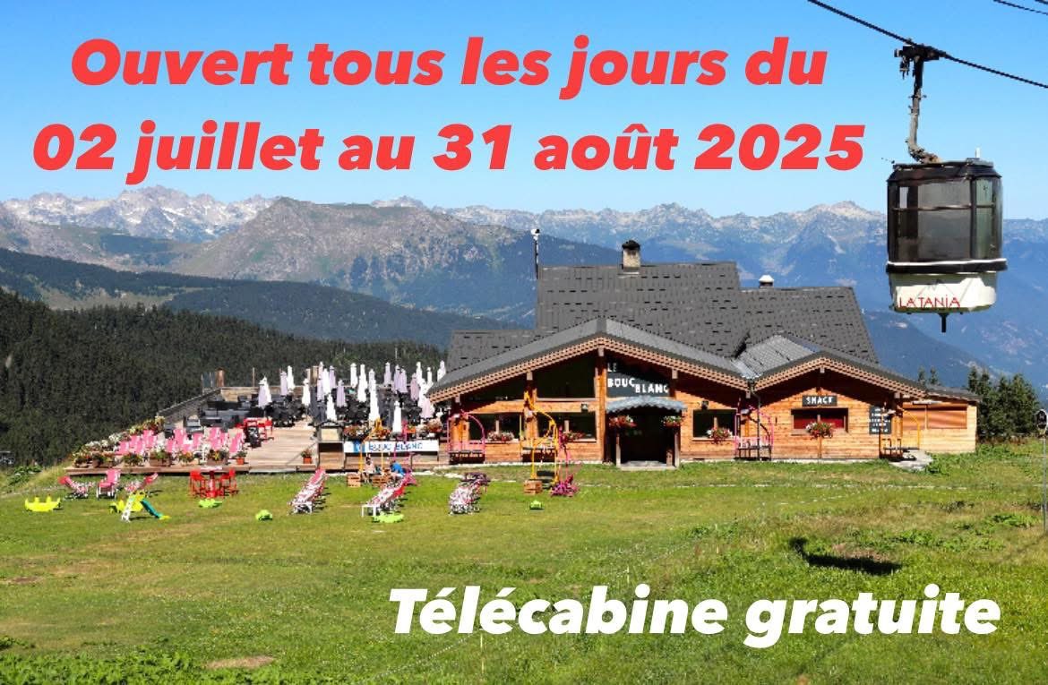 Bouc Blanc restaurant above #LaTania opens tomorrow through until the end of August.