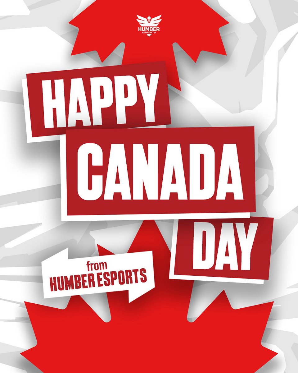 Happy Canada Day from Humber Esports! Today we celebrate the people, pride and place we call home 🍁🇨🇦

#CanadaDay #HumberRising