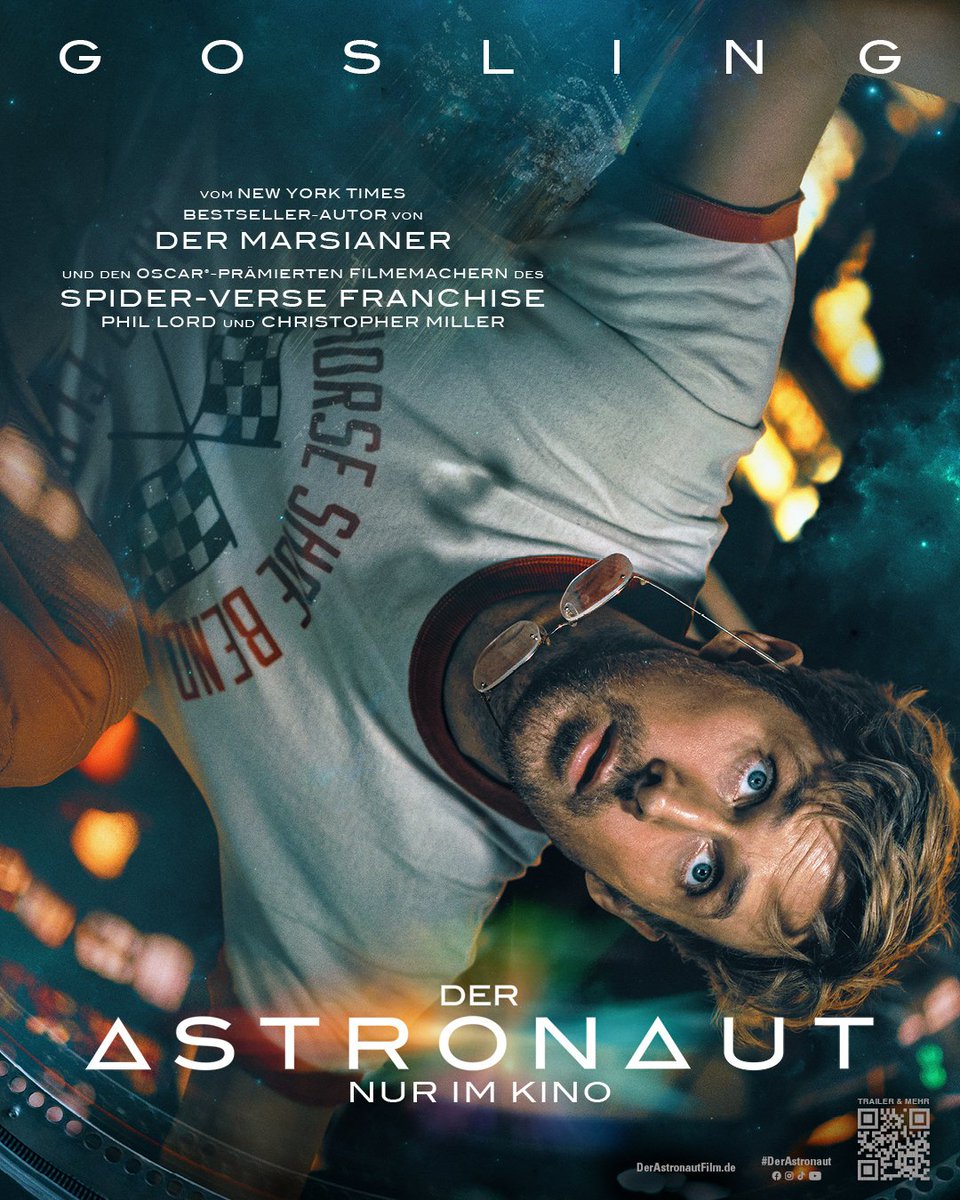 Von den Filmemachern Phil Lord und Christopher Miller kommt #DerAstronaut mit Ryan Gosling und Sandra Hüller. Demnächst NUR im Kino.
