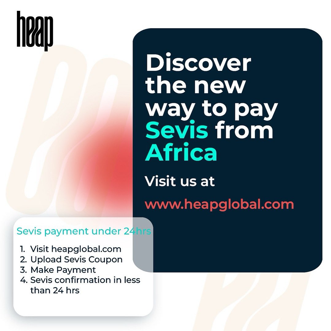 HeapGlobal's tweet photo. Dreaming of studying in the U.S.?
We’re here to make it one step easier.

Introducing HEAP — the easiest, fastest, and most reliable way for African students to pay their SEVIS fee without stress. No U.S. bank account? No problem. We’ve got you.

https://t.co/eyp3nzSoJH https://t.co/mEd1QPZBsE