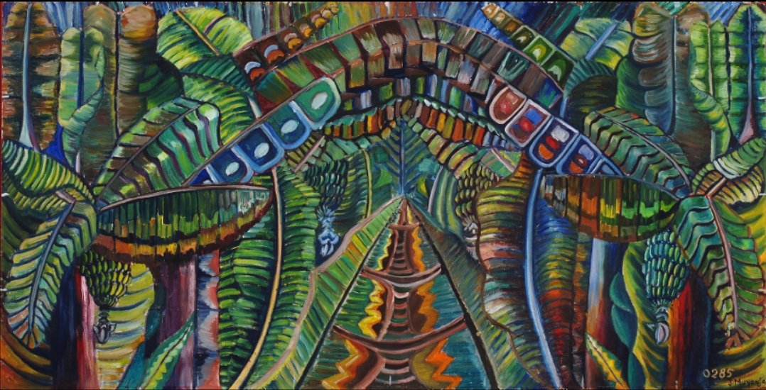 'Matoke', or 'Green Bananas': by celebrated naturalist and artist Jonathan Kingdon, painted during his time as a tutor in the Makerere art school. #EYANature ow.ly/c9qz50Wg4rF