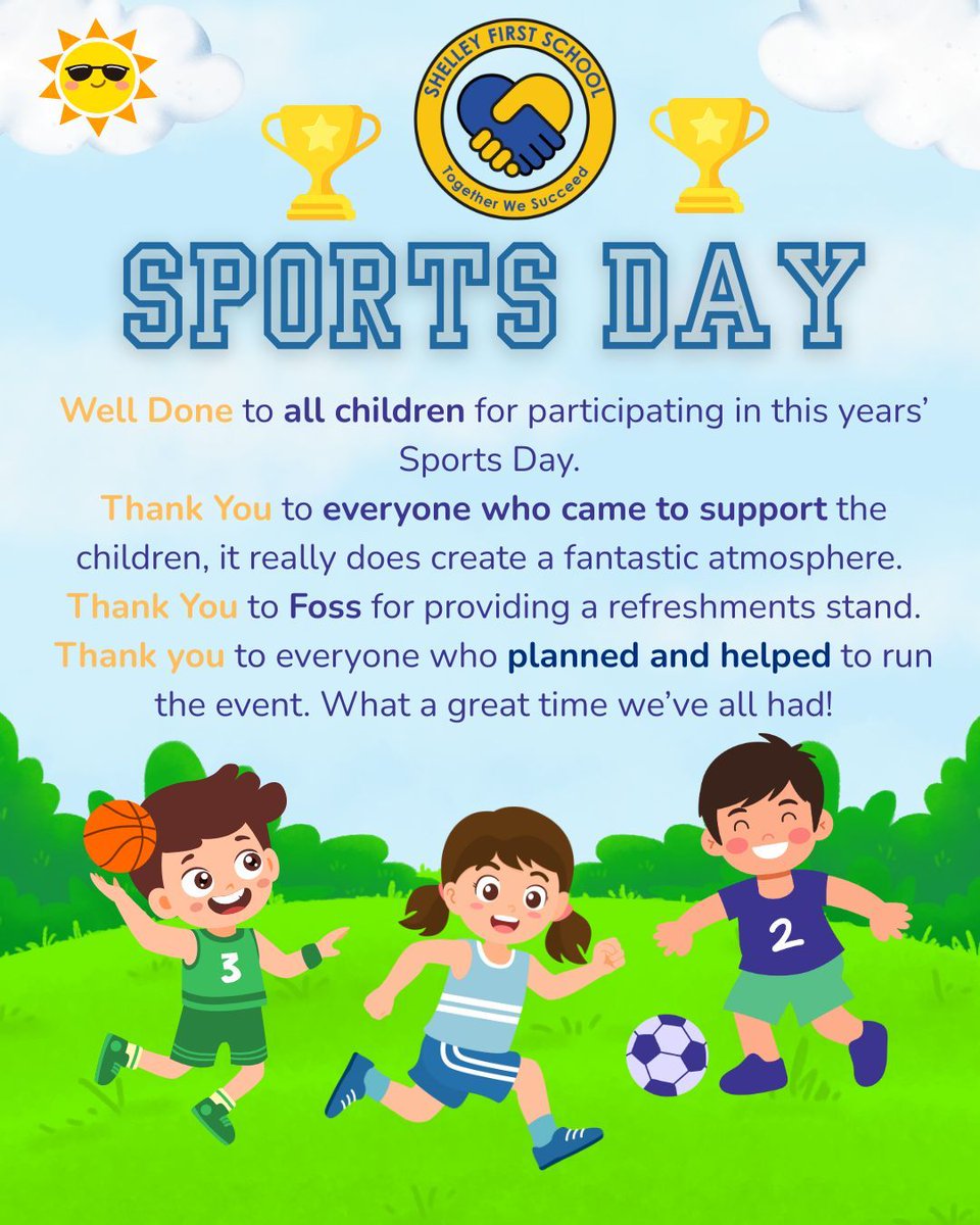 We did it! The weather held and we have all enjoyed such a fantastic Sports afternoon. 
If you were able to join us this afternoon we want to say a big thank you!