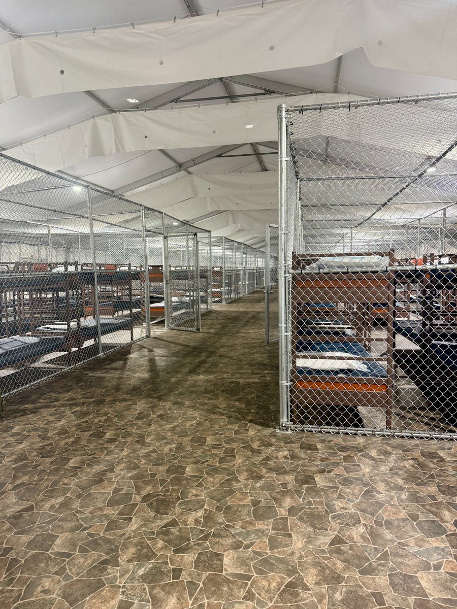 So many people are going to die here and their bodies will be dumped in the swamp to hide the evidence. We will never know about it because they will lie and cover it up. This is is not the way. #AlligatorAuschwitz should not exist. #AmericanConcentrationCamps should not exist.