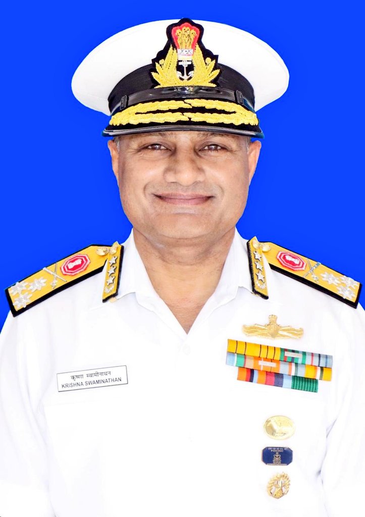 Captain DK Sharma (@captdks) on Twitter photo Vice Admiral Krishna Swaminathan AVSM VSM, Vice Chief of the Naval Staff appointed as Flag Officer Commanding-in-Chief Western Naval Command <a href="/Arun_Golaya/">Arun Golaya</a> <a href="/abhilashtomy/">Cdr Abhilash Tomy KC, NM</a> <a href="/nitingokhale/">Nitin A. Gokhale</a> @Bharatshakti <a href="/IN_WesternFleet/">The Sword Arm</a> <a href="/indiannavy/">SpokespersonNavy</a> <a href="/ajaynewsman/">Ajay Banerjee</a> <a href="/IamNidhieSharma/">Nidhie Sharma</a> <a href="/Kbsingh03/">Kb Singh</a> <a href="/arunp2810/">Adm. Arun Prakash</a> Vice Admiral Krishna Swaminathan AVSM VSM, Vice Chief of the Naval Staff appointed as Flag Officer Commanding-in-Chief Western Naval Command <a href="/Arun_Golaya/">Arun Golaya</a> <a href="/abhilashtomy/">Cdr Abhilash Tomy KC, NM</a> <a href="/nitingokhale/">Nitin A. Gokhale</a> @Bharatshakti <a href="/IN_WesternFleet/">The Sword Arm</a> <a href="/indiannavy/">SpokespersonNavy</a> <a href="/ajaynewsman/">Ajay Banerjee</a> <a href="/IamNidhieSharma/">Nidhie Sharma</a> <a href="/Kbsingh03/">Kb Singh</a> <a href="/arunp2810/">Adm. Arun Prakash</a>