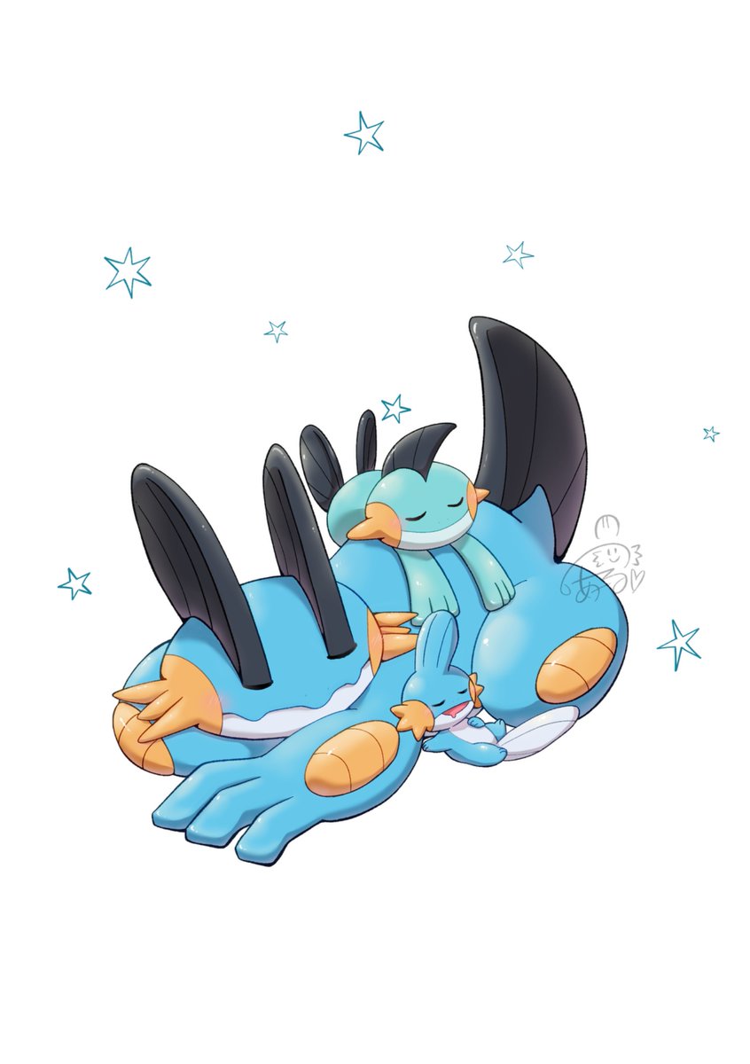 ミズゴロウ Mudkip
ヌマクロー Marshtomp
ラグラージ Swampert
ぬまうお sleep💤
#ポケスリ2周年 #ポケスリ #ポケモンスリープ