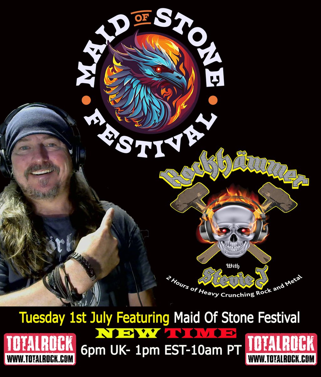 @rockhammershow (@rockhammershow) on Twitter photo Join me at the new 6pm slot on <a href="/TotalRockOnline/">TotalRock</a> as I'll be exploring the heavy side of the upcoming <a href="/maid_of_stone/">Maid of Stone Festival</a> as well as the best new music & the likes of <a href="/Metallica/">Metallica</a> <a href="/Megadeth/">Megadeth</a> <a href="/metalchurchis1/">Metal Church</a> <a href="/OzzyOsbourne/">Ozzy Osbourne</a> <a href="/myMotorhead/">Official Motörhead</a> & <a href="/slipknot/">Slipknot</a>
You can join me in the chat via website too Join me at the new 6pm slot on <a href="/TotalRockOnline/">TotalRock</a> as I'll be exploring the heavy side of the upcoming <a href="/maid_of_stone/">Maid of Stone Festival</a> as well as the best new music & the likes of <a href="/Metallica/">Metallica</a> <a href="/Megadeth/">Megadeth</a> <a href="/metalchurchis1/">Metal Church</a> <a href="/OzzyOsbourne/">Ozzy Osbourne</a> <a href="/myMotorhead/">Official Motörhead</a> & <a href="/slipknot/">Slipknot</a>
You can join me in the chat via website too