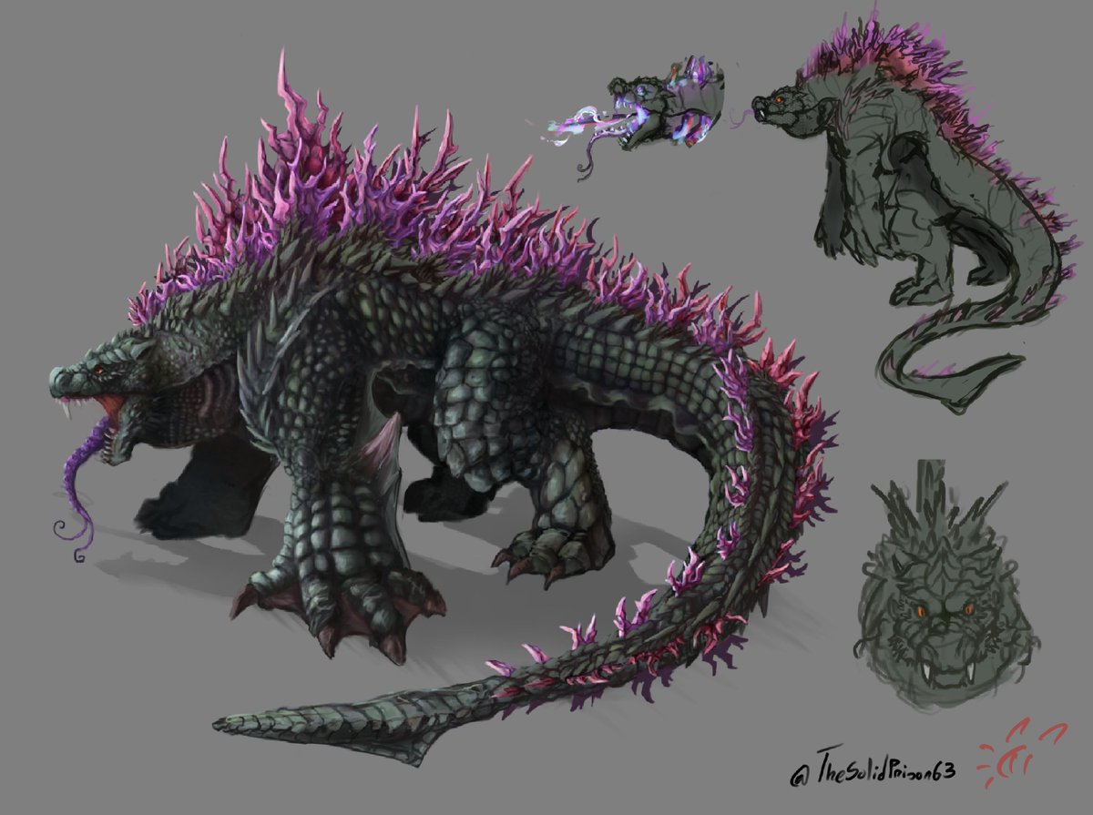 TPrison63's tweet image. Fangoji update! Quadruped Godzilla Raids Again!!!
