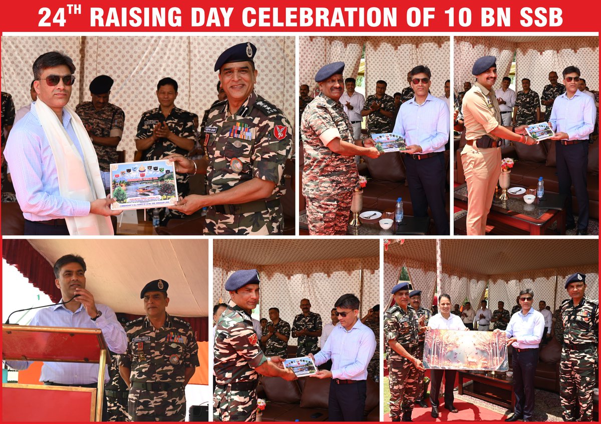 10 Bn SSB (@10bnssb_india) on Twitter photo 10वीं वाहिनी #SSB #Srinagar ने आज #24RaisingDay हर्षोल्लास से मनाया। विविध सांस्कृतिक कार्यक्रम आयोजित हुए व मुख्य अतिथि सहित सभी विशिष्ट अतिथियोंका स्वागत किया गया। कमांडेंट श्री दीपक सिंह जी ने सभी को शुभकामनाएं दीं।<a href="/SSB_INDIA/">Sashastra Seema Bal</a> <a href="/DSDadwal124885/">DS Dadwal</a> <a href="/Brijesh0787/">Brijesh Upadhyay🇮🇳</a> <a href="/diprjk/">Information & PR, J&K</a> #JammuKashmir 10वीं वाहिनी #SSB #Srinagar ने आज #24RaisingDay हर्षोल्लास से मनाया। विविध सांस्कृतिक कार्यक्रम आयोजित हुए व मुख्य अतिथि सहित सभी विशिष्ट अतिथियोंका स्वागत किया गया। कमांडेंट श्री दीपक सिंह जी ने सभी को शुभकामनाएं दीं।<a href="/SSB_INDIA/">Sashastra Seema Bal</a> <a href="/DSDadwal124885/">DS Dadwal</a> <a href="/Brijesh0787/">Brijesh Upadhyay🇮🇳</a> <a href="/diprjk/">Information & PR, J&K</a> #JammuKashmir