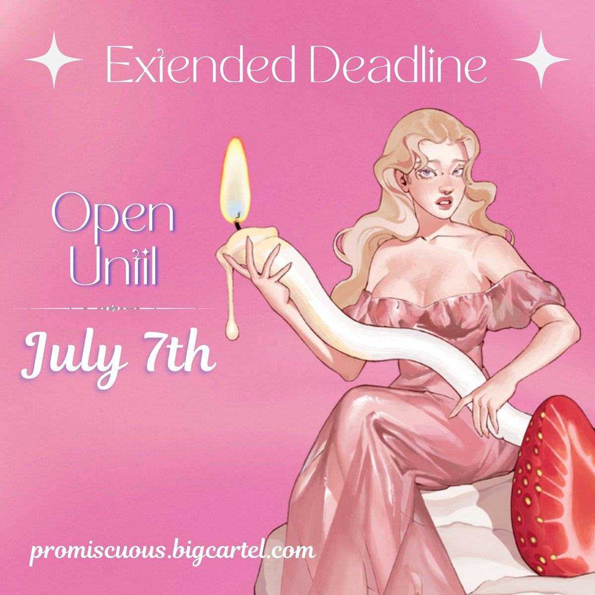 PromiscuousZine's tweet image. ✨🌸 DEADLINE EXTENDED 🌸✨

Preorders will be open for one more week!!! They will now close on July 7th!!! Get those orders in while you can ✨

🗓️ Deadline: July 7th 🗓️

🛒promiscuous.bigcartel.com