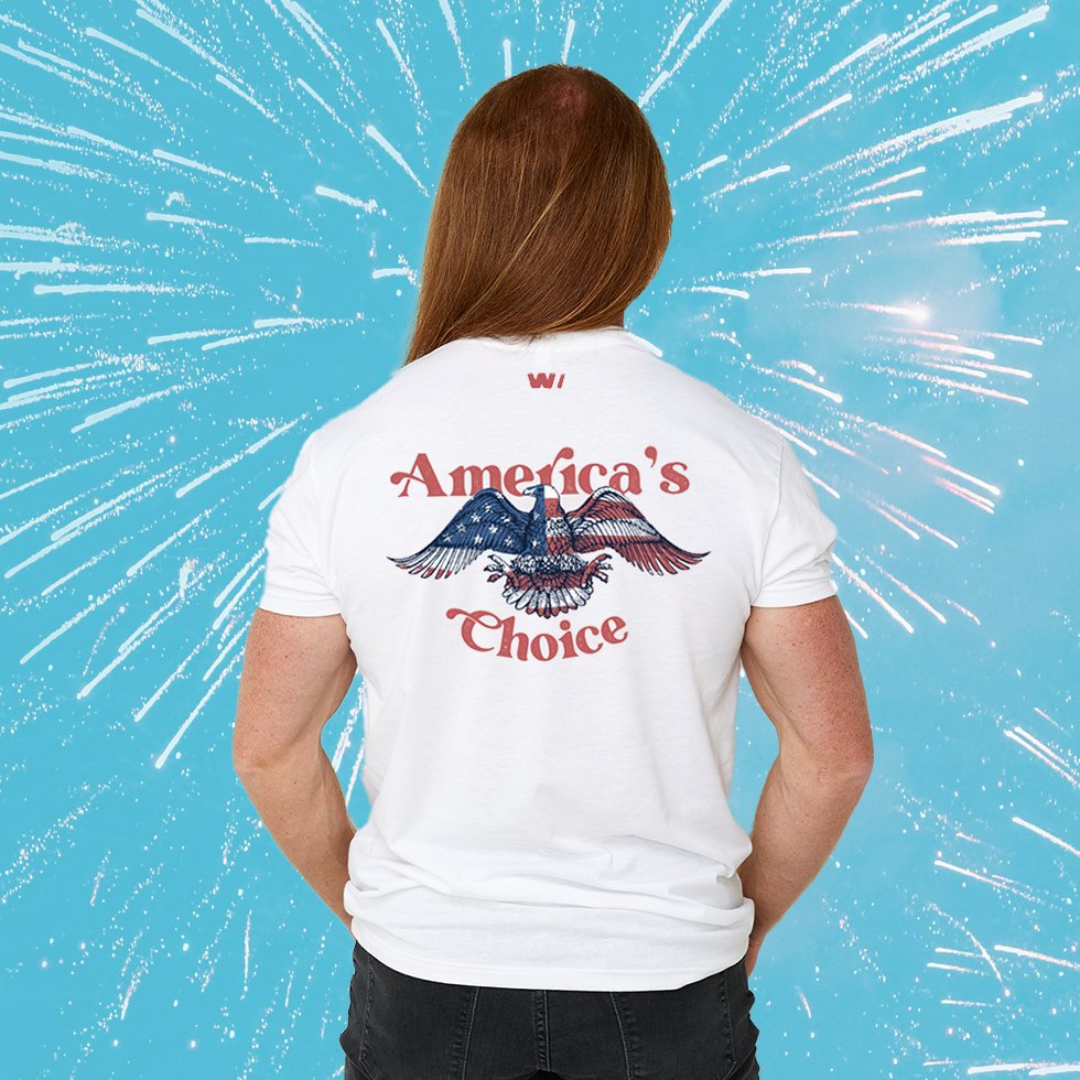 AwakenWithJP's tweet image. Red, white, and boldly you. My new 'America's Choice' design honors those who take pride in their country and never back down from what they believe in. It's a statement of freedom, grit, and American spirit. Because this year, the people chose freedom and liberty. Pre-order…