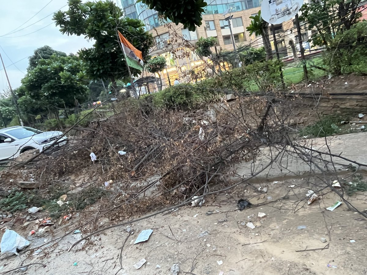 awasthi_anusha's tweet photo. MG Road, Gurgaon: Newly built footpath occupied by parking & food stalls, even in front of police chowki
Roadside construction pending for months. Zero safety
When will we see some action? 🚧🚨 #GurgaonInfrastructure #CleanGurgaon #RoadSafety https://t.co/RRWvcwCo6l