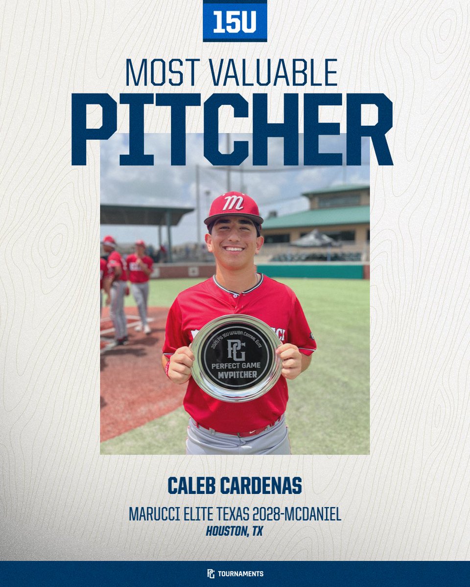 2025 15U PG WWBA Central Elite🏆
🥇Champions: Marucci Elite Texas 2028-Hill &amp; Marucci Elite Texas 2028-McDaniel 
🏅MVP: Keagan Fosdick  
🏅MVPitcher: Caleb Cardenas