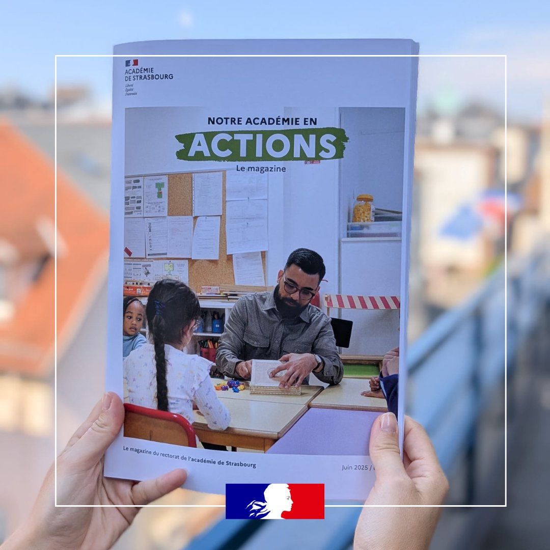 Académie Strasbourg (@acstrasbourg) on Twitter photo 📢 Le nouveau numéro du magazine "Notre académie en actions" est disponible !
Ce n°6 met en lumière les projets menés dans les écoles, collèges et lycées de l’<a href="/acstrasbourg/">Académie Strasbourg</a>, en lien avec les priorités nationales et les dynamiques locales.
📖 Lire ici : edurl.fr/1bFwzy6Q 📢 Le nouveau numéro du magazine "Notre académie en actions" est disponible !
Ce n°6 met en lumière les projets menés dans les écoles, collèges et lycées de l’<a href="/acstrasbourg/">Académie Strasbourg</a>, en lien avec les priorités nationales et les dynamiques locales.
📖 Lire ici : edurl.fr/1bFwzy6Q