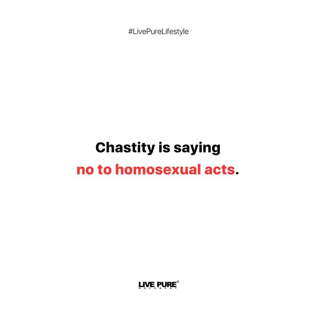 We are all called to live a pure lifestyle. Say YES to being integrated with how we are created. Say YES to chastity and experience real freedom. #LivePureMovement #FightForChastity #WeWillLivePure