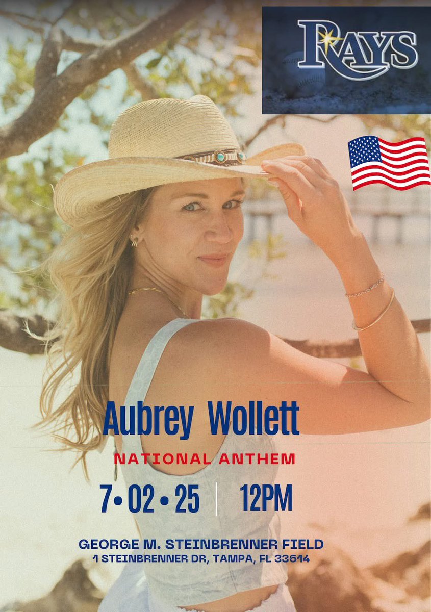 Singing the National Anthem at the <a href="/RaysBaseball/">Tampa Bay Rays</a> game tomorrow! Noon! #RaysUp #GoRays  ⚾️ 🇺🇸 🎤