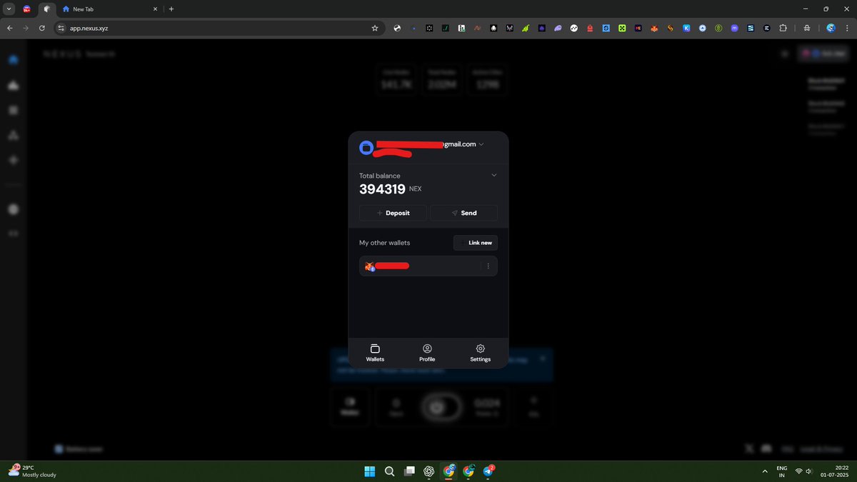 🚀 Just hit 394,319 NEX in my Nexus testnet wallet!
No VPS, no credit card, no excuses — just pure effort, research &amp; timing. 🧠⏱️
Next video dropping soon... and trust me — this one’s gonna shake the chain! 🤖🔥

Stay ahead, stay smart.
#NexusNode #Testnet #NoVPS #FreeNode