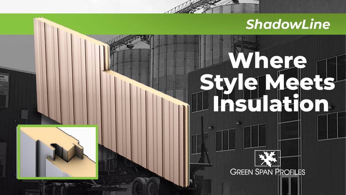InsulatedMetal's tweet image. Make a bold statement with the ShadowLine insulated metal panel. With deep flutes, a seamless monolithic look &amp;amp; our high-performance Green-Lock side-joint, it's built for both style and performance.
🔗 Learn More Here: hubs.ly/Q03v5sf30
#GreenSpanProfiles #IMPs #ShadowLine
