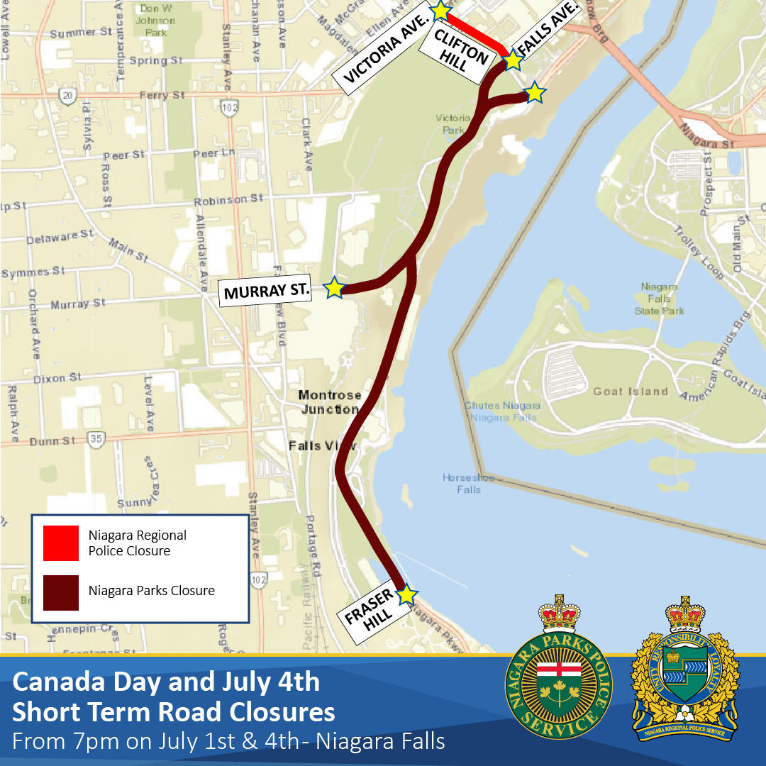 NRPS (@niagregpolice) on Twitter photo If you're heading to #NiagaraFalls for #CanadaDay, please be patient as it is typically very busy.
The Parkway & sections of adjoining roads will be subject to temporary closures to facilitate evening festivities.
Follow <a href="/NiagParksPolice/">Niagara Parks Police Service</a> for more.
<a href="/NiagaraRegion/">Niagara Region</a> <a href="/NiagaraParks/">Niagara Parks</a> If you're heading to #NiagaraFalls for #CanadaDay, please be patient as it is typically very busy.
The Parkway & sections of adjoining roads will be subject to temporary closures to facilitate evening festivities.
Follow <a href="/NiagParksPolice/">Niagara Parks Police Service</a> for more.
<a href="/NiagaraRegion/">Niagara Region</a> <a href="/NiagaraParks/">Niagara Parks</a>
