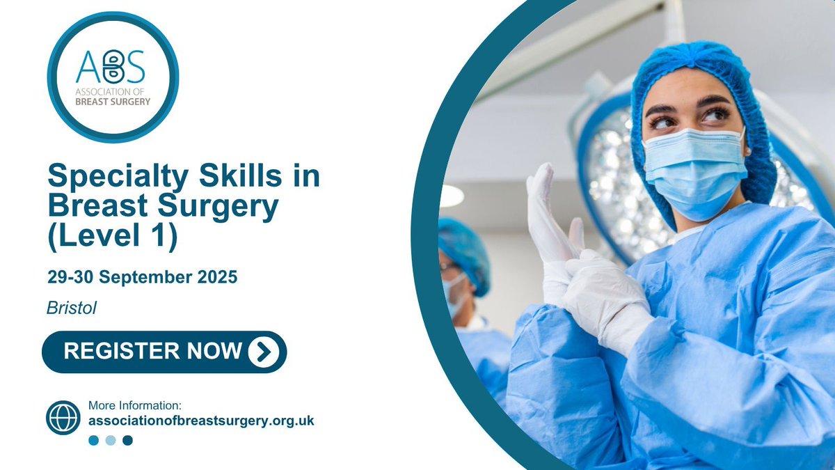 There are only a few places left on our Specialty Skills in Breast Surgery (Level 1) course! 

🔗 Register now to secure your place. buff.ly/a3jSnaJ