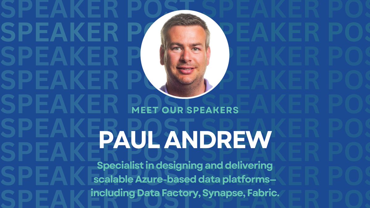 FabFestConf's tweet image. 👏Meet Paul Andrew, MVP!

Expert in #AzureSynapse, #MicrosoftFabric &amp;amp; end-to-end analytics🚀

Paul turns complex cloud concepts into real-world takeaways you can use today 💡

🎤If you work in Azure data, don’t miss this session!

 #PowerBI #DataCommunity #MeetTheSpeakers
