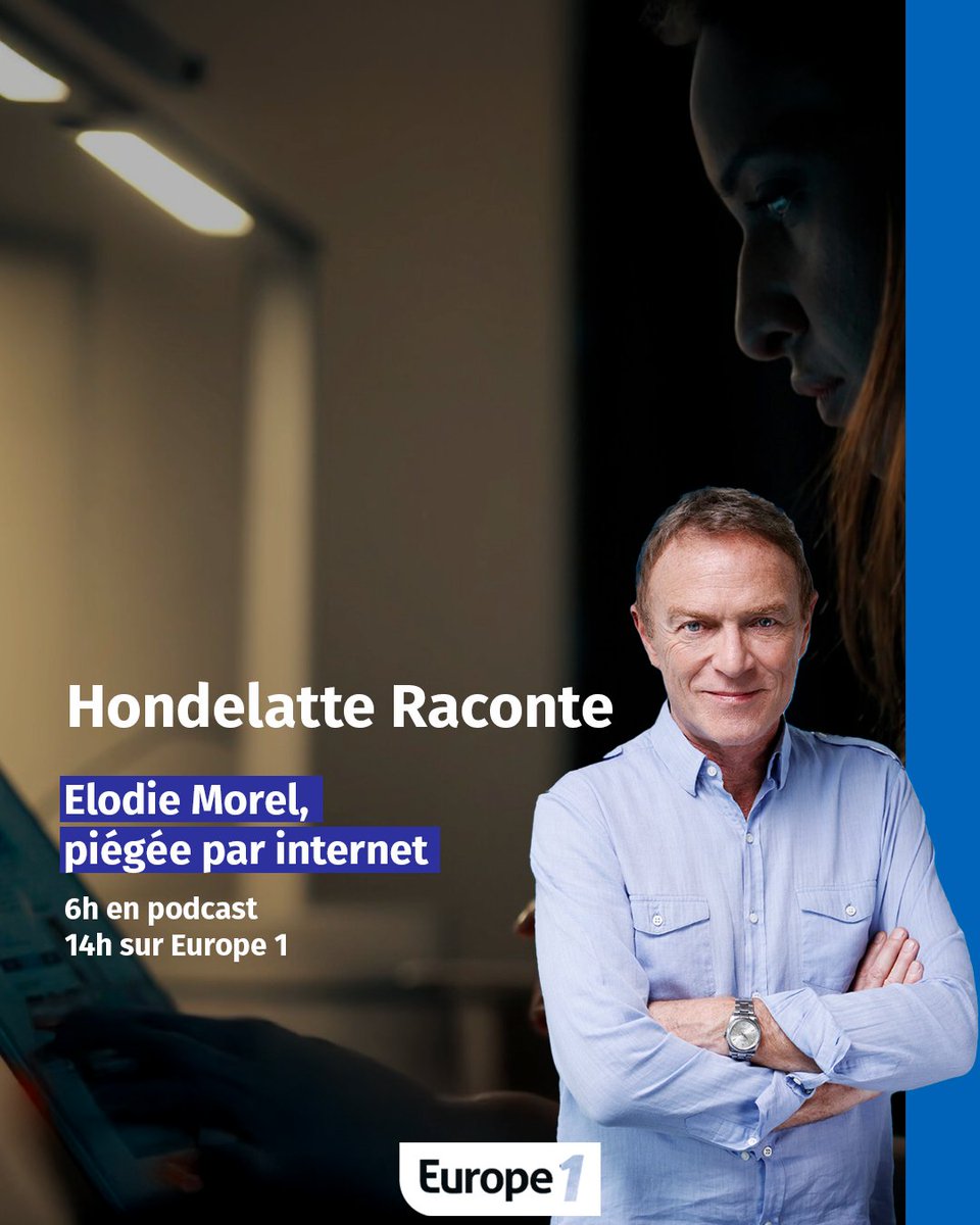 👉Elodie Morel, piégée par internet
📍6h en #podcast
📍14h sur <a href="/Europe1/">Europe 1</a> 
Elodie Morel 29 ans, rêve de devenir mannequin. En 2005, elle répond à un casting, mais tombe dans les griffes d'un trio barbare
Invité : Me Reviron, avocat de la partie civile
#hondelatteraconte
<a href="/hondelatte/">HONDELATTE</a>