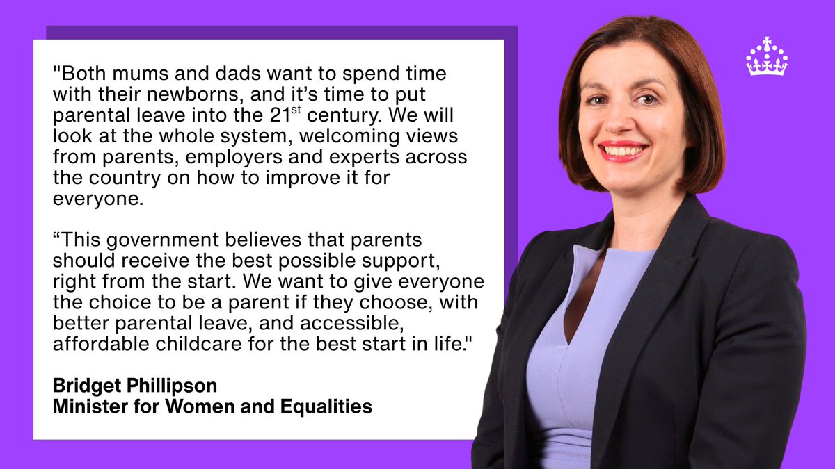 Office for Equality and Opportunity (@oeogovuk) on Twitter photo Minister for Women and Equalities, <a href="/bphillipsonMP/">Bridget Phillipson</a>, on the parental leave review launched by <a href="/biztradegovuk/">Department for Business and Trade</a> today ⬇️ Minister for Women and Equalities, <a href="/bphillipsonMP/">Bridget Phillipson</a>, on the parental leave review launched by <a href="/biztradegovuk/">Department for Business and Trade</a> today ⬇️