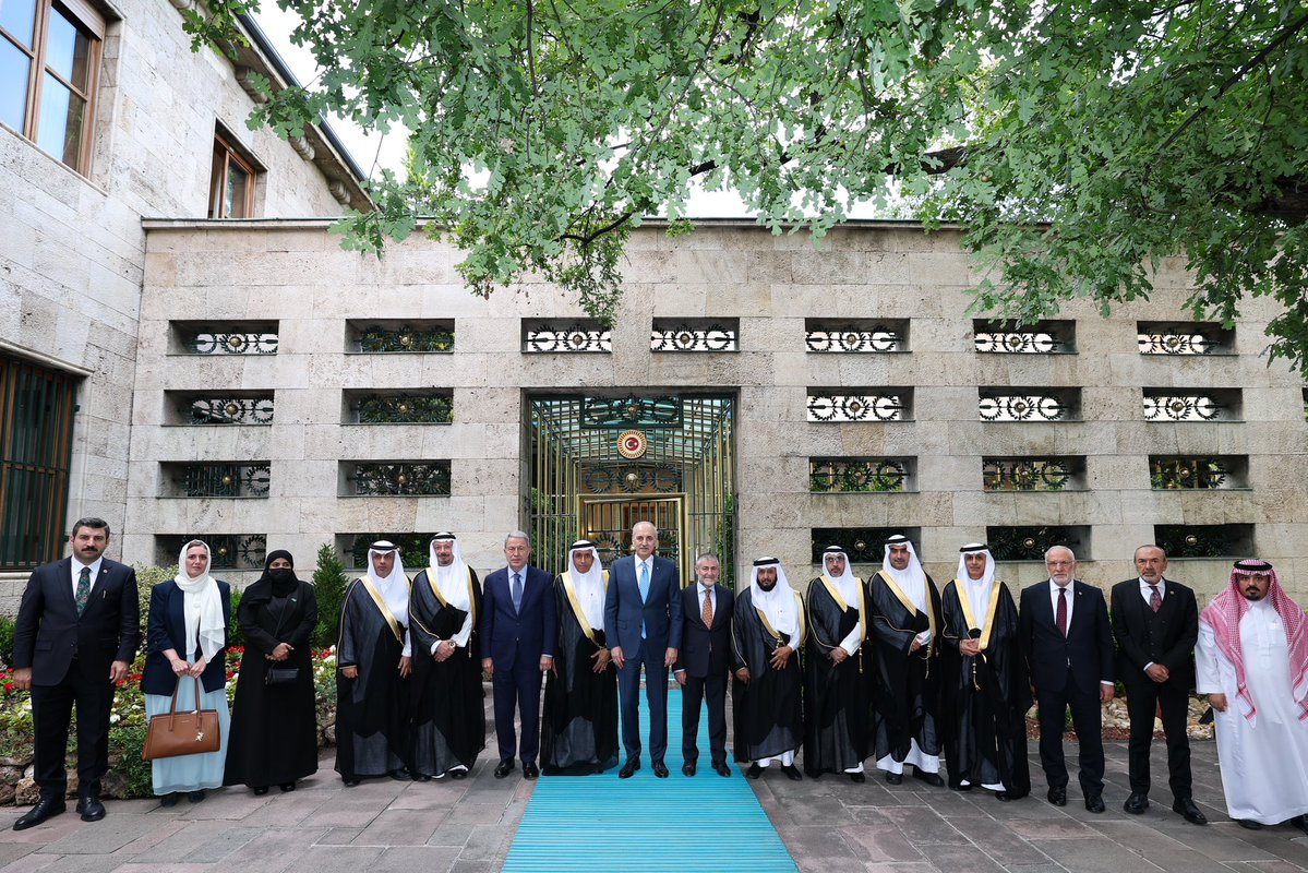 TBMM (@tbmmresmi) on Twitter photo Türkiye Büyük Millet Meclisi Başkanımız <a href="/NumanKurtulmus/">Numan Kurtulmuş</a>, Suudi Arabistan-Türkiye Parlamentolar Arası Dostluk Grubu Başkanı İbrahim Bin Mohammed Al-Gannas ve beraberindeki heyeti kabul etti. Türkiye Büyük Millet Meclisi Başkanımız <a href="/NumanKurtulmus/">Numan Kurtulmuş</a>, Suudi Arabistan-Türkiye Parlamentolar Arası Dostluk Grubu Başkanı İbrahim Bin Mohammed Al-Gannas ve beraberindeki heyeti kabul etti.