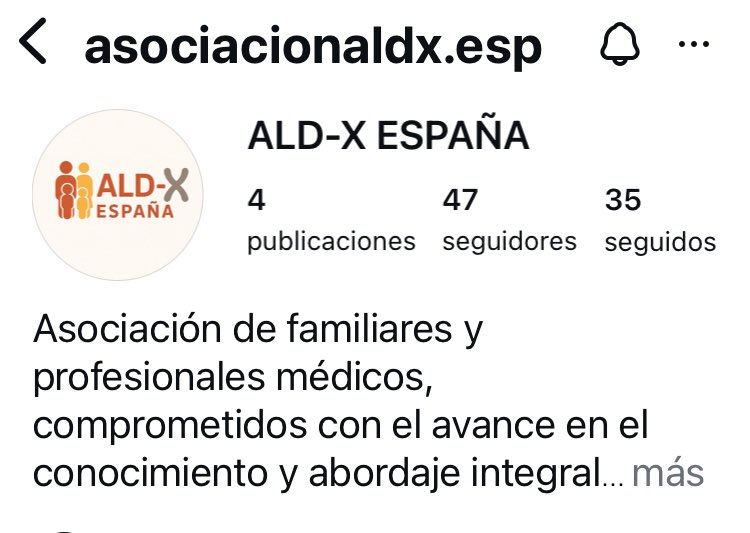 🔵 Nace la primera asociación de pacientes con adrenoleucodistrofia ligada al X (#ADLX) en España

📣 En Instagram comparten vivencias, recursos y su lucha por el diagnóstico precoz e investigación

🤝 Visibilizar es apoyar
📲 Síguelos: instagram.com/asociacionaldx…

#EnfermedadesRaras