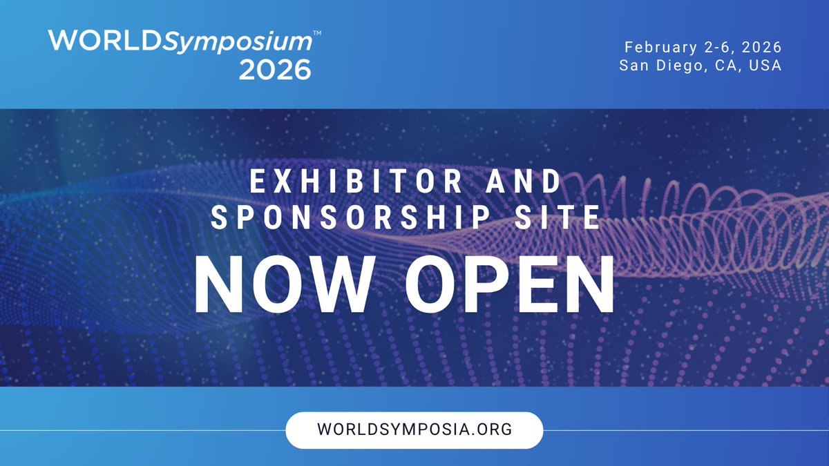 Sponsorship and exhibitor opportunities for WORLDSymposium™ 2026 are now available.

Explore the prospectus and planning details.
hubs.li/Q03vqc060

#WORLDSymposia #MedicalResearch #RareDisease