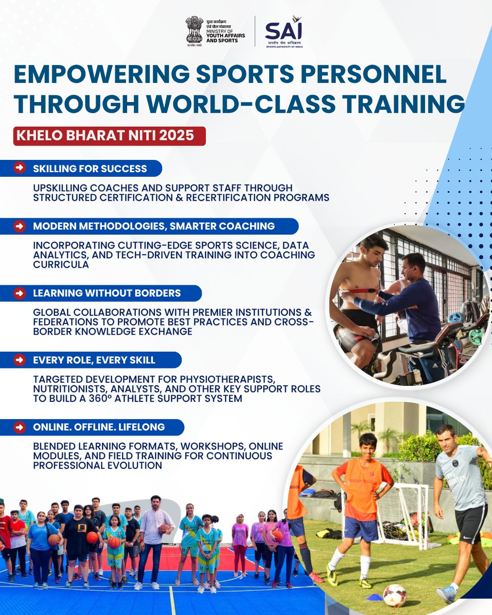 Suressh Gopi (@thesureshgopi) on Twitter photo Launched after 24 years, the Khelo Bharat Niti 2025 introduces a structured approach to talent identification, athlete welfare, and more. Special thanks to PM <a href="/narendramodi/">Narendra Modi</a> ji for this initiation.
#KheloBharatNiti <a href="/PMOIndia/">PMO India</a> <a href="/IndiaSports/">Dept of Sports MYAS</a> <a href="/Media_SAI/">SAI Media</a> Launched after 24 years, the Khelo Bharat Niti 2025 introduces a structured approach to talent identification, athlete welfare, and more. Special thanks to PM <a href="/narendramodi/">Narendra Modi</a> ji for this initiation.
#KheloBharatNiti <a href="/PMOIndia/">PMO India</a> <a href="/IndiaSports/">Dept of Sports MYAS</a> <a href="/Media_SAI/">SAI Media</a>