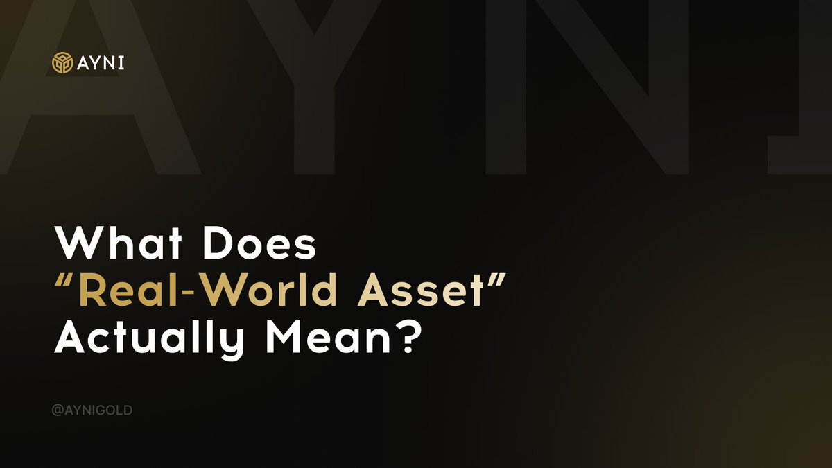 🌍 What Does “Real-World Asset” Actually Mean?

Everyone in crypto is talking about RWAs.
But let’s slow down for a second — what does that really look like in practice?

For us at AYNI, it means this:

🔸 The asset exists before the token — not the other way around
🔸 It