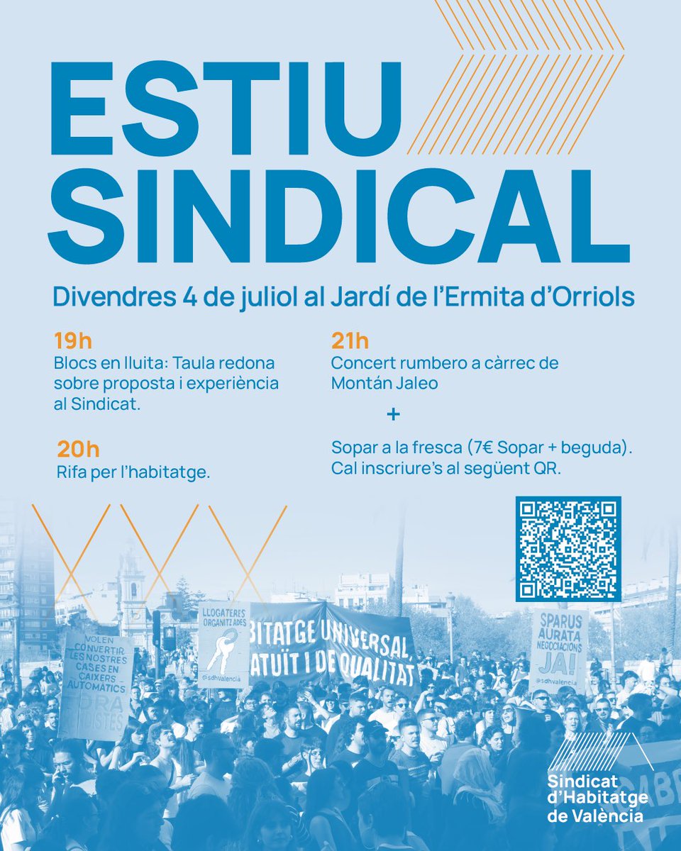 🔵 ESTIU SINDICAL 🔵

Publiquem l’actualització dels horaris dels actes que tindrem el proper divendres.

Tindrem una jornada plena d’esdeveniments per a donar la benvinguda a l’estiu 🏖️