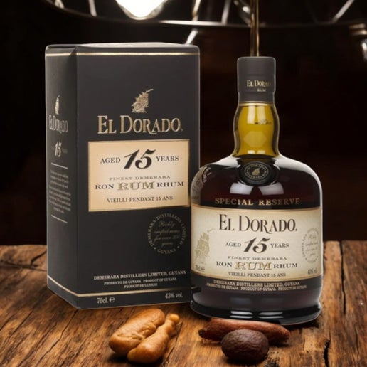 The El Dorado 15 Year Old is expertly blended using marques from EHP Wooden Coffey, the Metal Coffey, the Port Mourant Wooden Pot Still, and the Versailles Single Wooden Pot Still. 

Its able taste is derived from the Port Mourant Double Wooden Pot Still.

ABV 43%
