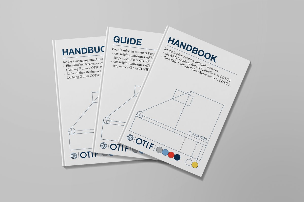 A new version of the Handbook for the implementation and application of the #APTU and #ATMF Uniform Rules has just been published on #OTIF’s website.

EN: otif.org/en/?news-pr=ne…

FR: otif.org/fr/?news-pr=no…

DE: otif.org/de/?news-pr=ne…
