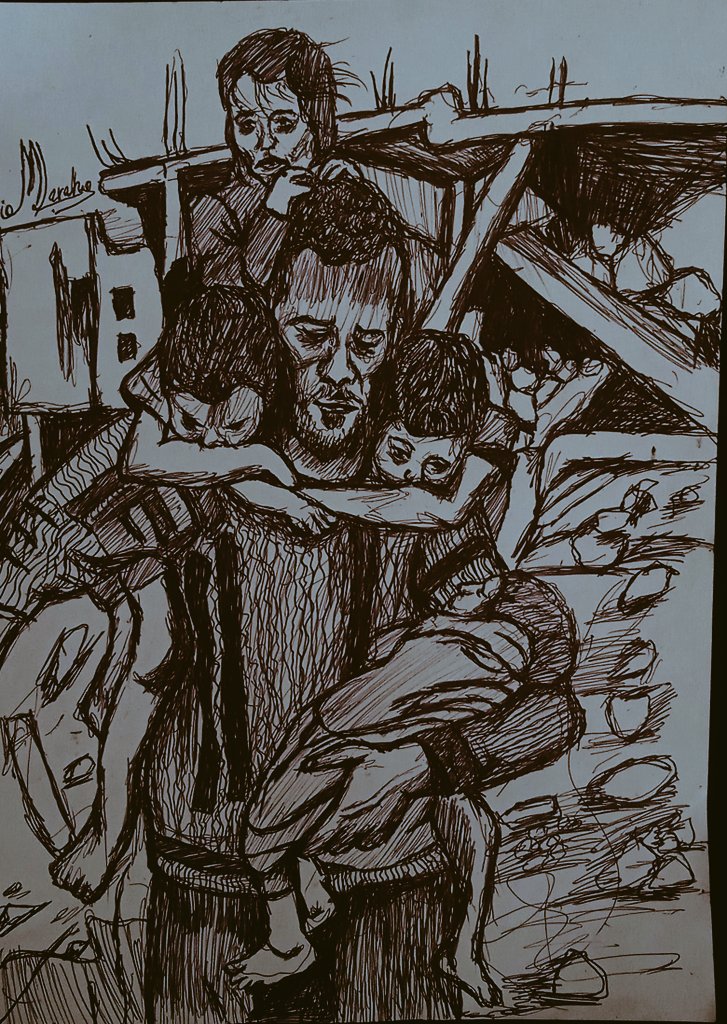 Marah Khaled from Gaza, inside the tent — this is my new artwork. If you see this post, please reply with a 🤍 to help make it visible to others, and donate if you can
chuffed.org/project/136467
