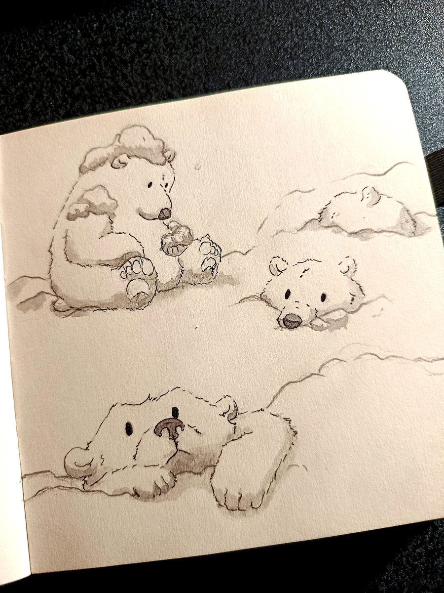 ❄️🐻‍❄️Drawing some polar bear cubs playing in the snow. ❄️🐻‍❄️
🐻‍❄️

#polarbear  #draw #bear